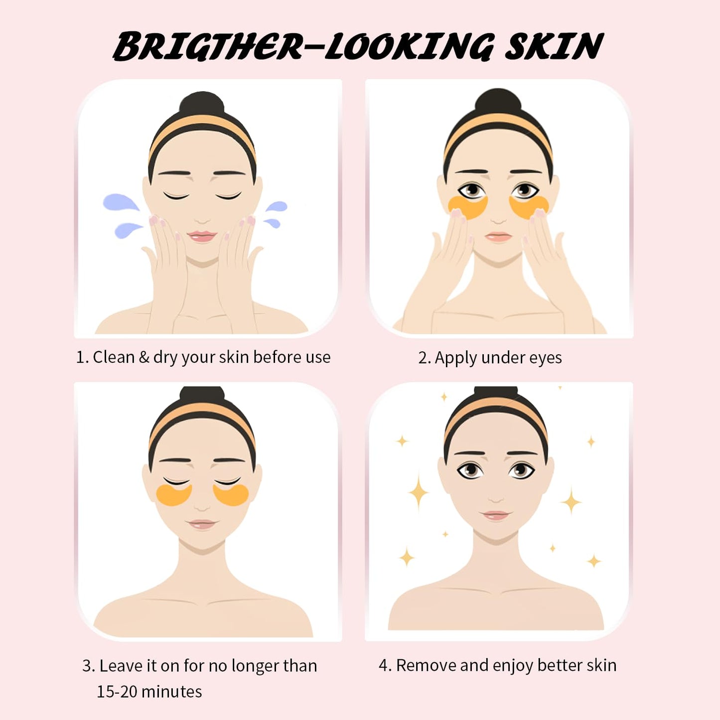 Eye Masks (36 Pairs) - Caffeine, Retinol, 24K Gold for Puffiness, Dark Circle, Wrinkles, Fine Lines - Firming Eye Gel Pads, Great for Holiday Gifts and Personal Use