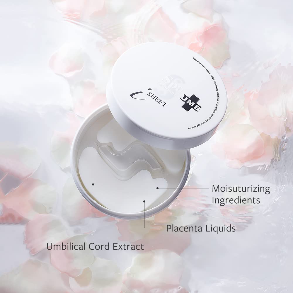 Spa Treatment UMB Stretch iSheet Japanese Under Eye Masks (30 Pairs) - Effective Anti-Aging Under Eye Patches for Dark Circles, Dry, Dull Skin Around the Eyes - Moisturize and Refresh your Skin