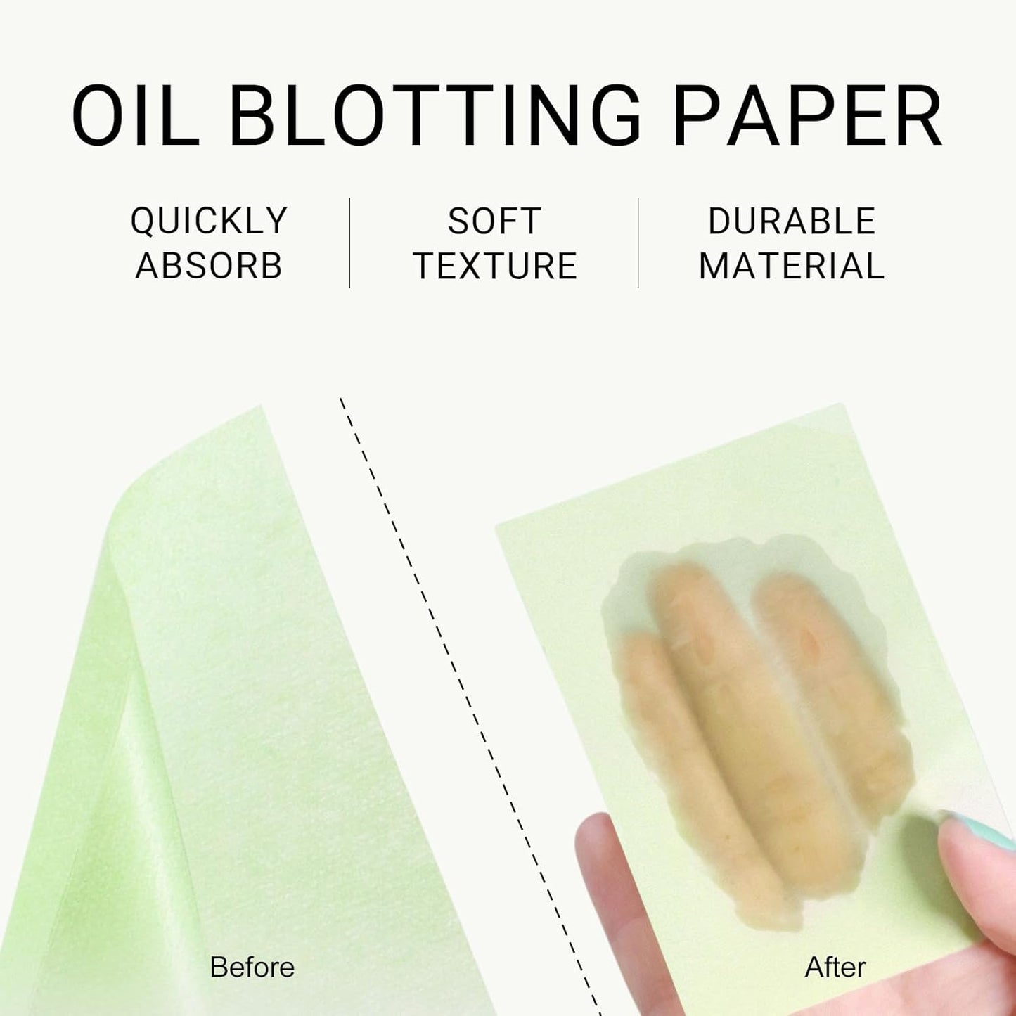 KYDA 200 Sheets Oil Blotting Paper with Mirror and Puff, Refills Included, Face Oil Absorbing Sheets, Oil Control Paper, Absorb Excess Oil, Makeup Friendly