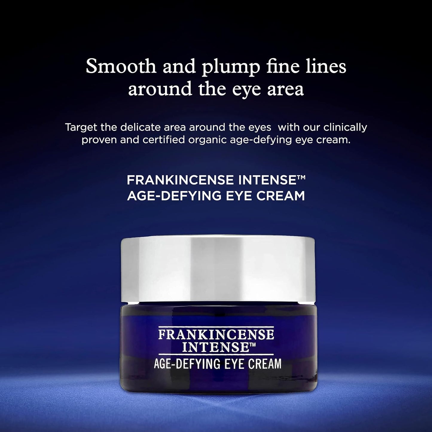 Neal's Yard Frankincense Intense Age Defying Eye Cream with Green Tea & Plant-Based Peptides, Smoothes Fine Lines & Wrinkles, Cruelty-Free,15g