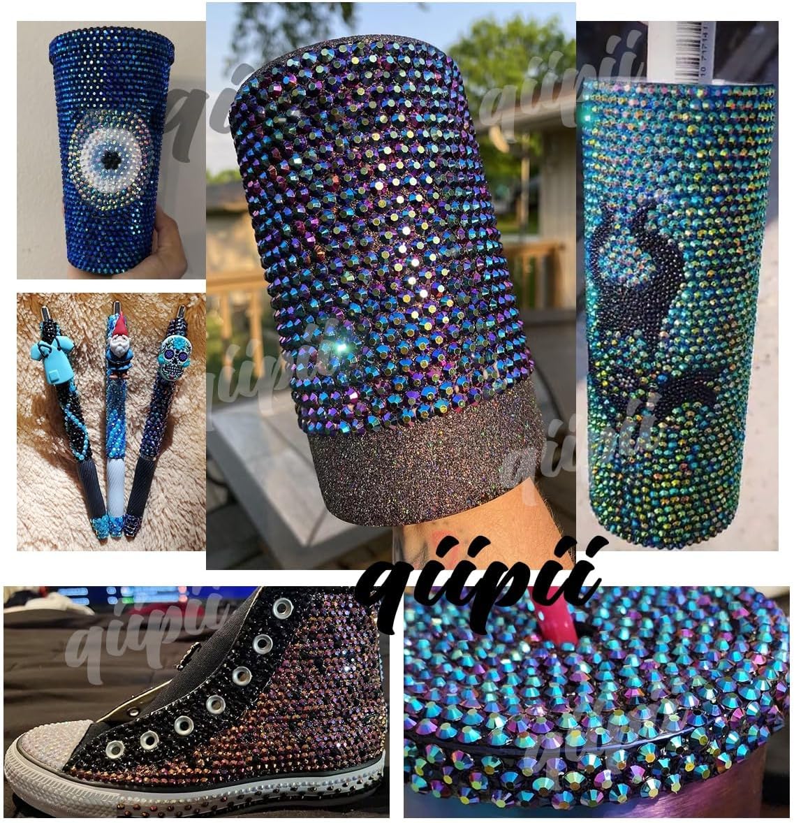 Ink Blue Resin Rhinestones 3mm 4mm 5mm 6mm Navy Blue Flatback Jelly Stones Diamonds Gems Charms for Nails Face Eyes Makeup Tumblers Bottles DIY Crafts Decor Bedazzling Crafting Clothes Shoes